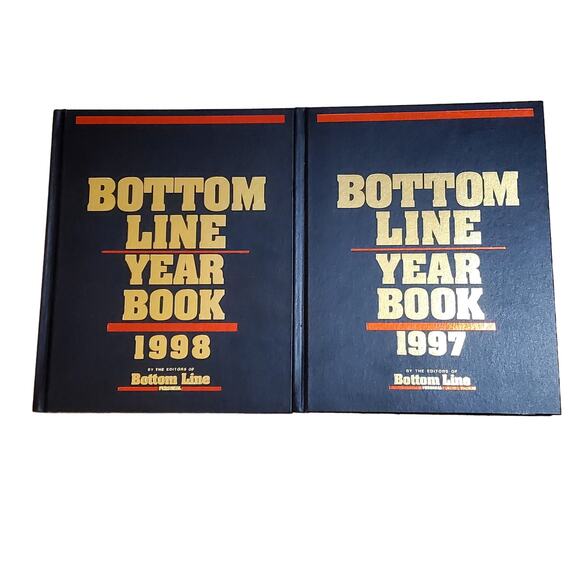 Vtg Bottom Line Year Book 1997 1998 HC Lot of 2 - Picture 1 of 9